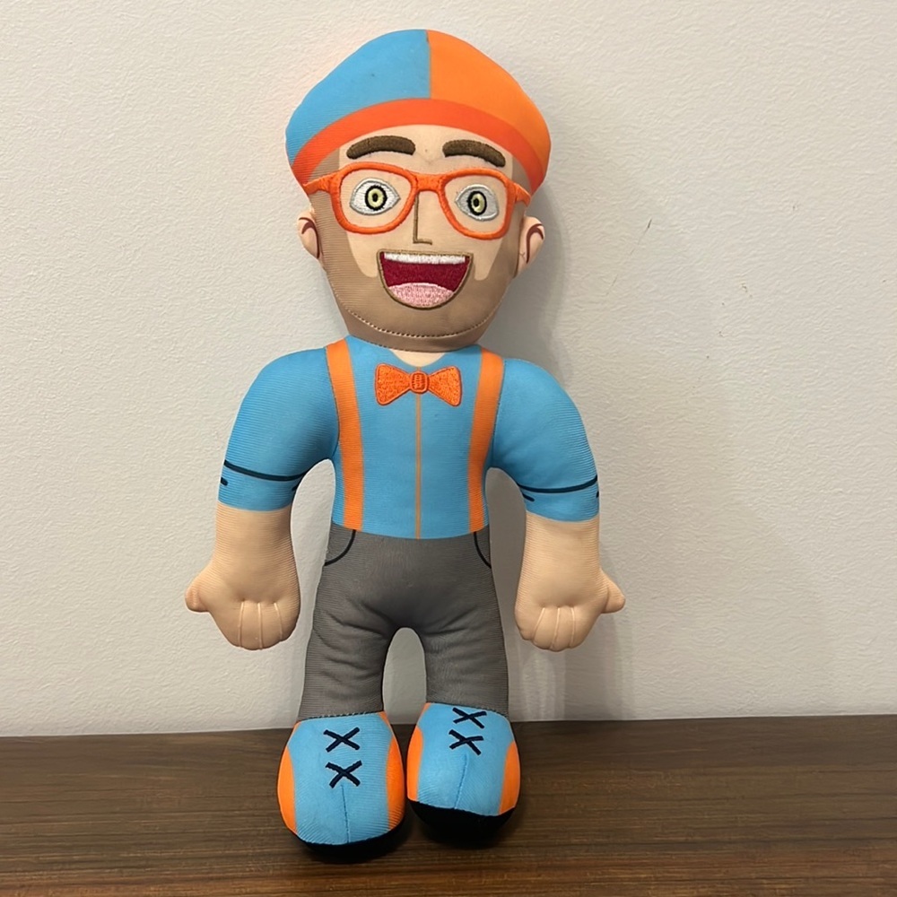 Blippi Plush Stuffed Blue Orange Glasses Adventure TV Show Preschool